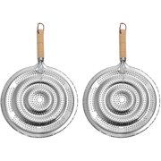 ABCISI 2PCS Kitchen Heat Diffuser Reducer Flame Guard Simmer Plate, Stainless Steel