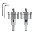 thumbnail image 1 of ABCISI 2Pcs 1 3/4 Inch|45mm Carbide Hole Saw Kit for Metal Hole Cutter Drill Bit with Pilot Drill Bit for Stainless Steel Sheets, Metal Tubes, Iron Plate(1 3/4 Inch Hole Saw), 1 of 9