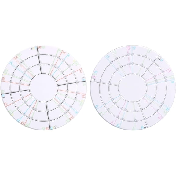 ABCISI 2Pcs Ceramic Pottery Clay Divider Tools, 3.54inch Equal Circle Pottery Wheel Trimmer Rotary Disc Acrylic Pottery Trimming Spinner Tool for Pottery Clay Art Crafts