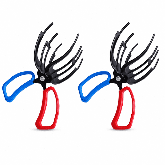 ABCISI 2pcs 3 Claw Fish Grippers, Multi-Functional Metal Fishing Pliers, Fish Control Clamp, Lightweight Non-Slip Fish Grabber Tool for Catch Fish, Fishing Accessories