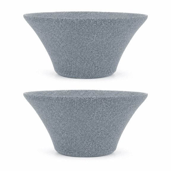 ABCISI 2-Piece Ceramic Coffee Filters, Paperless Reusable Coffee Dripper and Tea Infuser, Japanese Porcelain Strainer Cups for Home, Office and Daily Brewing, Gray, 4.33 Inch