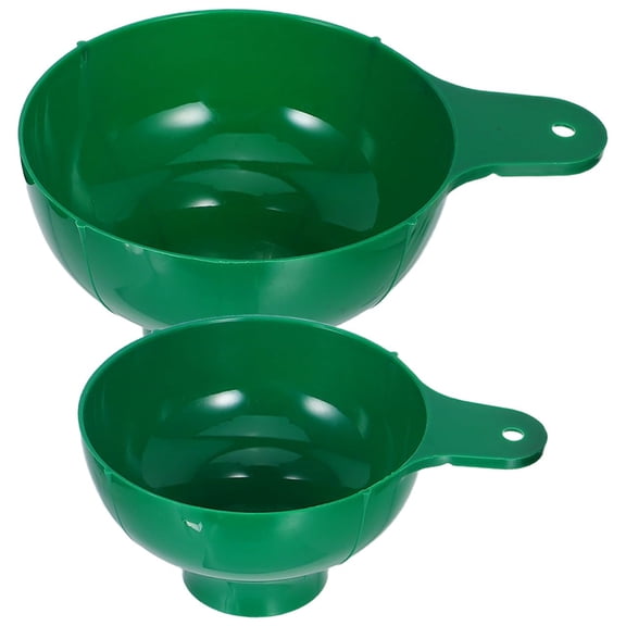 ABCISI 2pcs Plastic Wide Mouth Canning Funnel for Jars with Ergonomic Handle Design Smooth Surface , Funnels for Jam, Salad Dressing, Oil, Vinegar, Liquid Filling, Easy to Clean