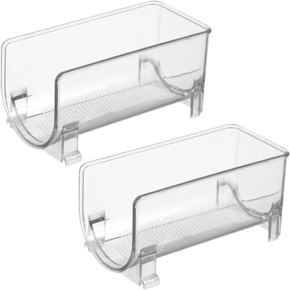 ABCISI 2pcs Stackable Wine Racks, Drawer Style Organizer, Elegant Bottle Holder for Refrigerator Kitchen Bar, Compact Design for Home Events