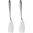 thumbnail image 1 of ABCISI 2pcs Stainless Steel Metal Spatula Set, 304 Stainless Steel Kitchen Turner, Cooking Flipping Serving Utensils for Steak, Teppanyaki, Pizza, Pancakes, 9.94*2.16in, 1 of 9