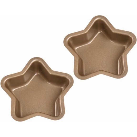 ABCISI 2pcs Star Shaped Cake Pans 4 Inch Star Cake Mold Cake Tins for Baking Carbon Steel Cake Pans Diy Baking Mold Tool for Kitchen Birthday 4th of July Wedding