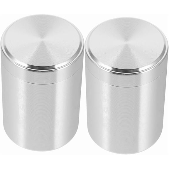 ABCISI 2pcs Titanium Alloy Tea Canisters, Airtight Loose Leaf Tea Storage Containers for Travel and Home Use, Lightweight Sealed Design to Preserve Freshness