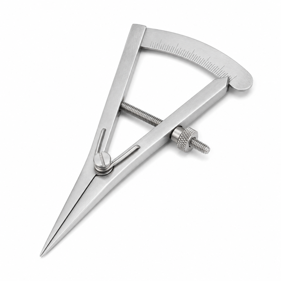 ABCISI 3.5 Inch Adjustable Marking Gauge Mini Edge Press - Pitch Gauge DIY Leather Craft Tool, Precision Spring Dividers Calipers Compass Measuring Tools for Woodworking, Metalwork, Engineering