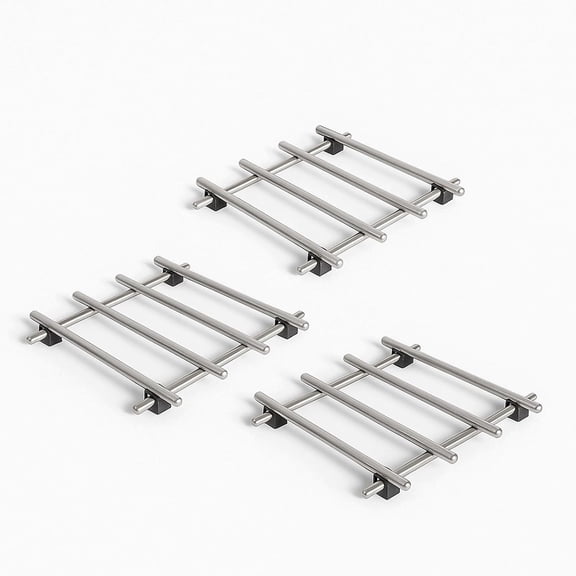 ABCISI 3-Pack Stainless Steel Trivets, 7x7 Inch Countertop Protectors, Lightweight Heat Resistant Pot Holder & Cooling Rack for Hot Pans Air Fryers & Baking Sheets