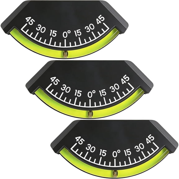 ABCISI 3-Pcs High-Visibility Ball Level Gauge for RV, Camper, Trailer | Shatterproof Flex-Tube Inclinometer | Bubble Level Alternative with Wide Angle Range (45)
