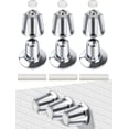 thumbnail image 1 of ABCISI 3 Set Tub Faucet Handle, Shower Knob Replacement Include C H D Flange Base and Nipple, Bathtub Knob Compatible with Price Pfister Verve Fits 5-1/2''H,12 Tooth Broach Stem (Chrome), 1 of 7