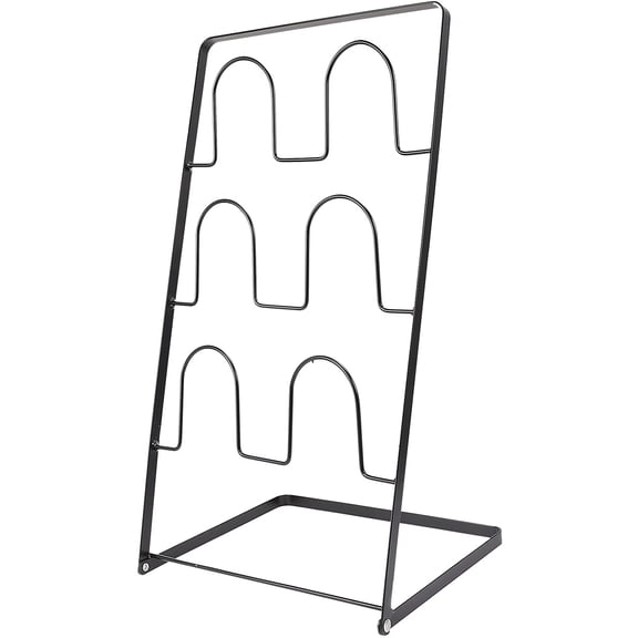 ABCISI 3 Tiers Shoes Rack, Small Shoe Rack for Entryway, Shoes Storage Organizer Metal Slippers Shelf Stand, Space Saving Storage Shelf for Living Room Bathroom Black
