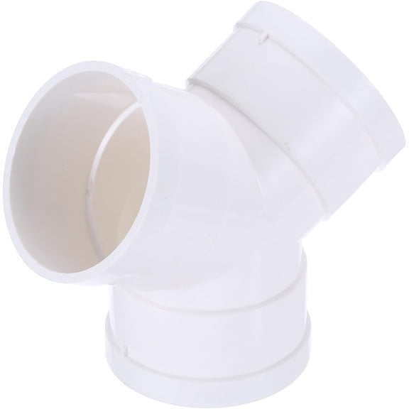 ABCISI 3 Way Duct Splitter, 3"x3"x3" (Socket x Socket x Socket) PVC Y Shape Adapter Pipe Fitting Duct Pipe Connector for Air Ventilation Exhaust DWV (Drain, Waste and Vent), White
