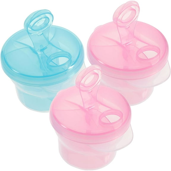 ABCISI 3Pcs Box Snack Storage Container Milk Storage Container Portable Formula Dispenser Formula Holder Baby Formula Dispenser Formula Mixing Bottle Baby Holder Food Divider to Rotate