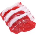 thumbnail image 1 of ABCISI 3Pcs Fake Meat Model Artificial Pork Steak Lifelike Raw Beef Faux Food Model for Kitchen Cabinet Desk Display Decoration Photo Props, 1 of 9