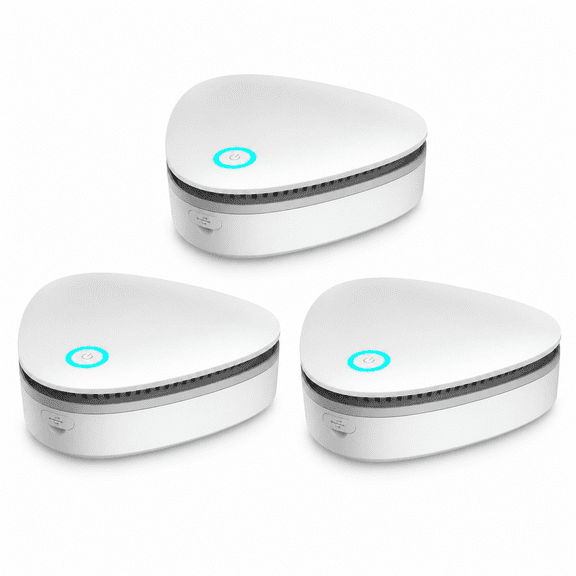 ABCISI 3pcs-Deodorizer,Rechargeable Ozone Odor Eliminator for Fridge, Closet, Shoe Cabinet and Car, USB Portable Air Purifier, 115 x 115 x 43 mm, DC 5V/3W
