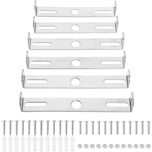 ABCISI 4.1-4.7 Inch Light Fixture Mounting Bracket Square Kit, Ceiling Light Plate Wall Mounting Bracket Crossbar for Chandelier, Ceiling Fixture Light Fixture Bracket for Home Office, Pack of 6
