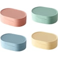 thumbnail image 1 of ABCISI 4 Colors Soap Holder Travel Case, Ellipse Travel Soap Dish, Portable Plastic Bar Soap Container for Traveling, Leak Proof Soap Box with Lid, Soap Saver Sponge Tray for Gym Outdoor (Ellipse), 1 of 9