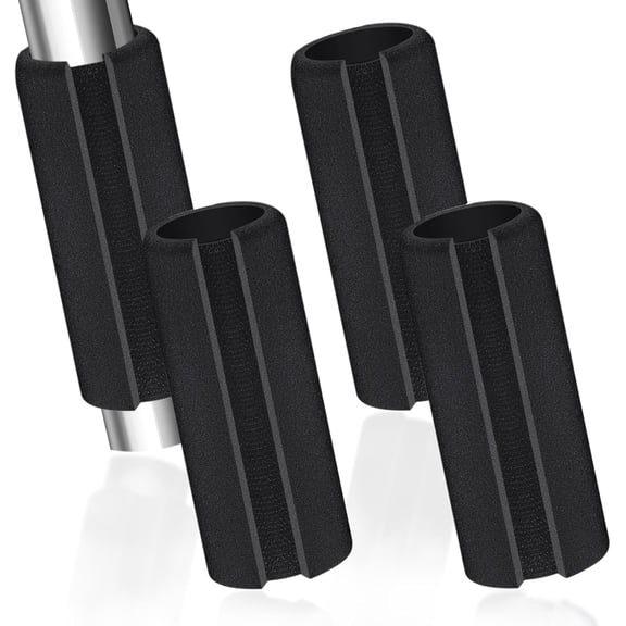 ABCISI 4 Pcs Universal Handle Grips, 4.3 Inch NBR Rubber Foam Comfort Grip, Buffer Tube Cover Black Soft Handle Bar Grips for Equipment Handlebar, Grips Replacement