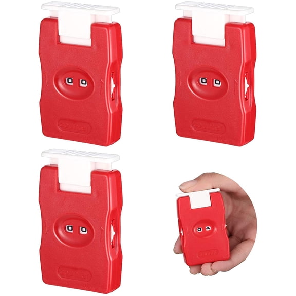 ABCISI 4 Pieces Stitch Counter, Mini Row Counter for Knitting, Manual Plastic Needle Marking Tool Stitch Marker for DIY Craft, Suitable for Home Furnishings, Clothing Stores, Tailoring Shops, Red