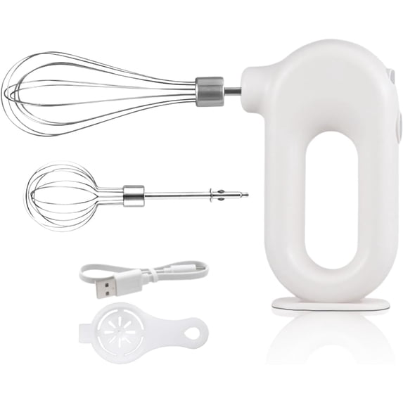 ABCISI 4 Speed Electric Hand Mixer, Mini 4 Speed Adjustable Cordless ...