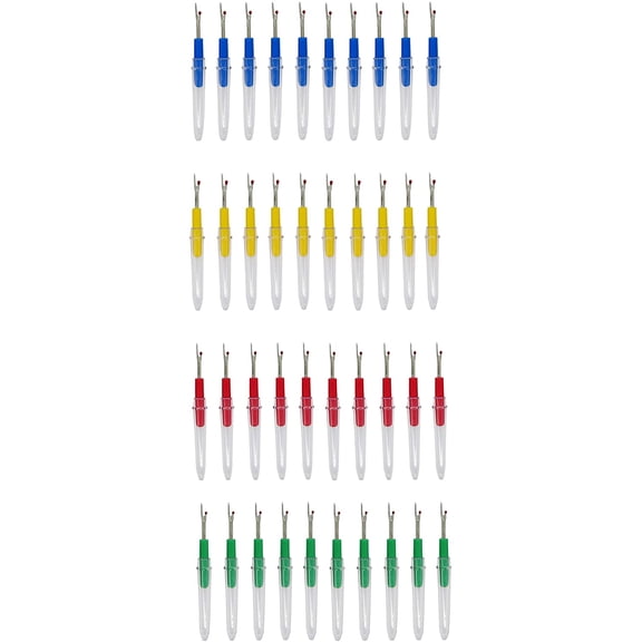 ABCISI 40 Pieces Colorful Stitch Remover Tool Kit, Seam Rippers for Sewing Embroidery Removal Tool, Handy Stitch Ripper Sewing Ripper for Opening Removing Seams and Hems, 3.5Inches