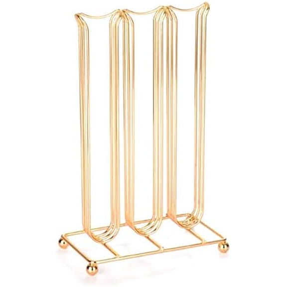 ABCISI 42-Cup Coffee Pod Rack, Metal Coffee Pod Stand, Space Saving Capsules Storage Display Rack with Tiered Shelf, Home or Office Kitchen Counter Coffee Pods  Organizer, Gold