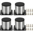thumbnail image 1 of ABCISI 4PCS 2 Inch Stainless Steel Furniture Legs, Feet Metal Cabinet Desk Legs,Silver Round Metal Furniture Risers Coffee Table Replacement Legs Heavy Duty Sofa Legs TV Stand Legs Dresser Chair Legs, 1 of 14