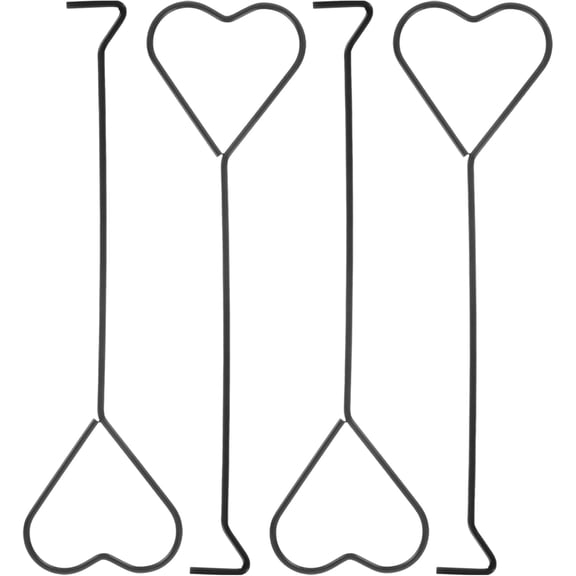 ABCISI 4pcs Heart Design Iron Candle Wick Dippers Candle Hooks, Candles Extinguisher Tool Candle Trimming Hooks for Easy Wick and Stores, Safe and Practical