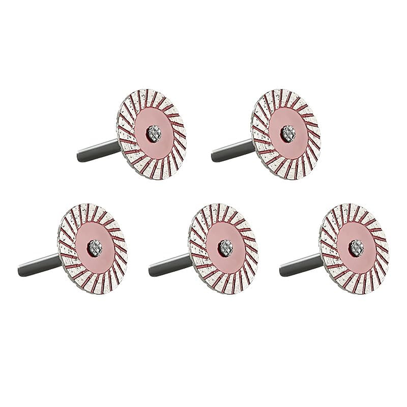 ABCISI 5-Piece 6mm Diamond Cutting Wheel Set,  Suitable for Rotary Tools - Mini Saw Blades with Mandrels for Dremel, Wood Carving, Jewelry Making & Precision Grinding