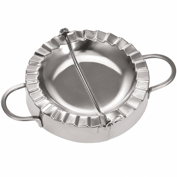 ABCISI 6 Inch Chinese Dumpling Maker Empanda Press, Stainless Steel Large Ravioli Maker, Pastry Tools, Jiaozi Maker, Dough Cutter for Pocket Pie, Pierogi & Hand Pie
