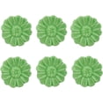 thumbnail image 1 of ABCISI 6PCS Vintage Floral Daisy Dresser Drawer Knobs, Ceramic Round Drawer Knobs, Elegant Cabinet Cupboard Door Hardware Pull Handles w/Screws, Green, 1 of 12
