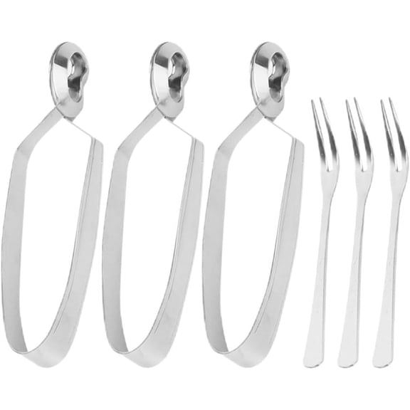 ABCISI 6Pcs Stainless Steel Snail Cutlery Set - Escargot Tongs and Forks for Perfect Dinner Experience, Professional Snail Seafood Shell Picking Tools for Restaurant, Kitchen & Serving