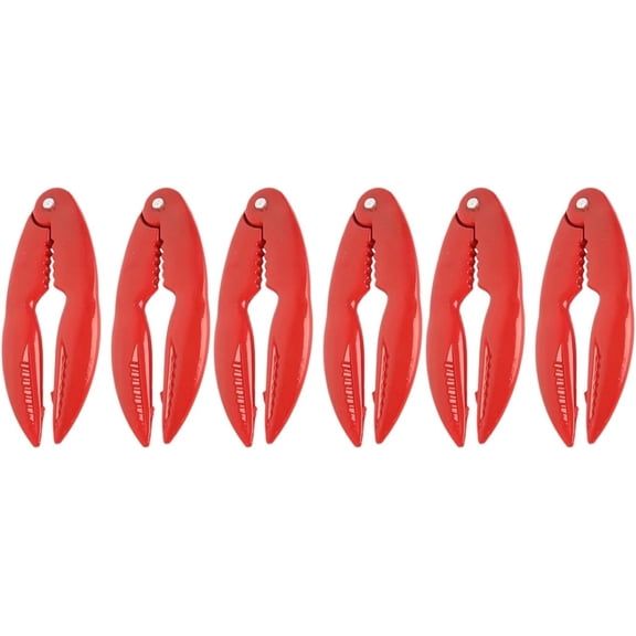ABCISI 6pcs Eating Nut Opener Peel Tool, Red Shellfish Kitchen Knife for Shrimp Shell Lobster Crab, Premium Gadgets Nutcracker Prawns Picks for Home
