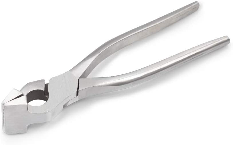ABCISI 8 Inch Leathercraft Flatten Pliers, Straight Head Edge Adjustment Press Flatten Plier Clamp For Bag Belt Wallet, Labor Saving Flat-Nose Plier Leather Tools For Leather Working