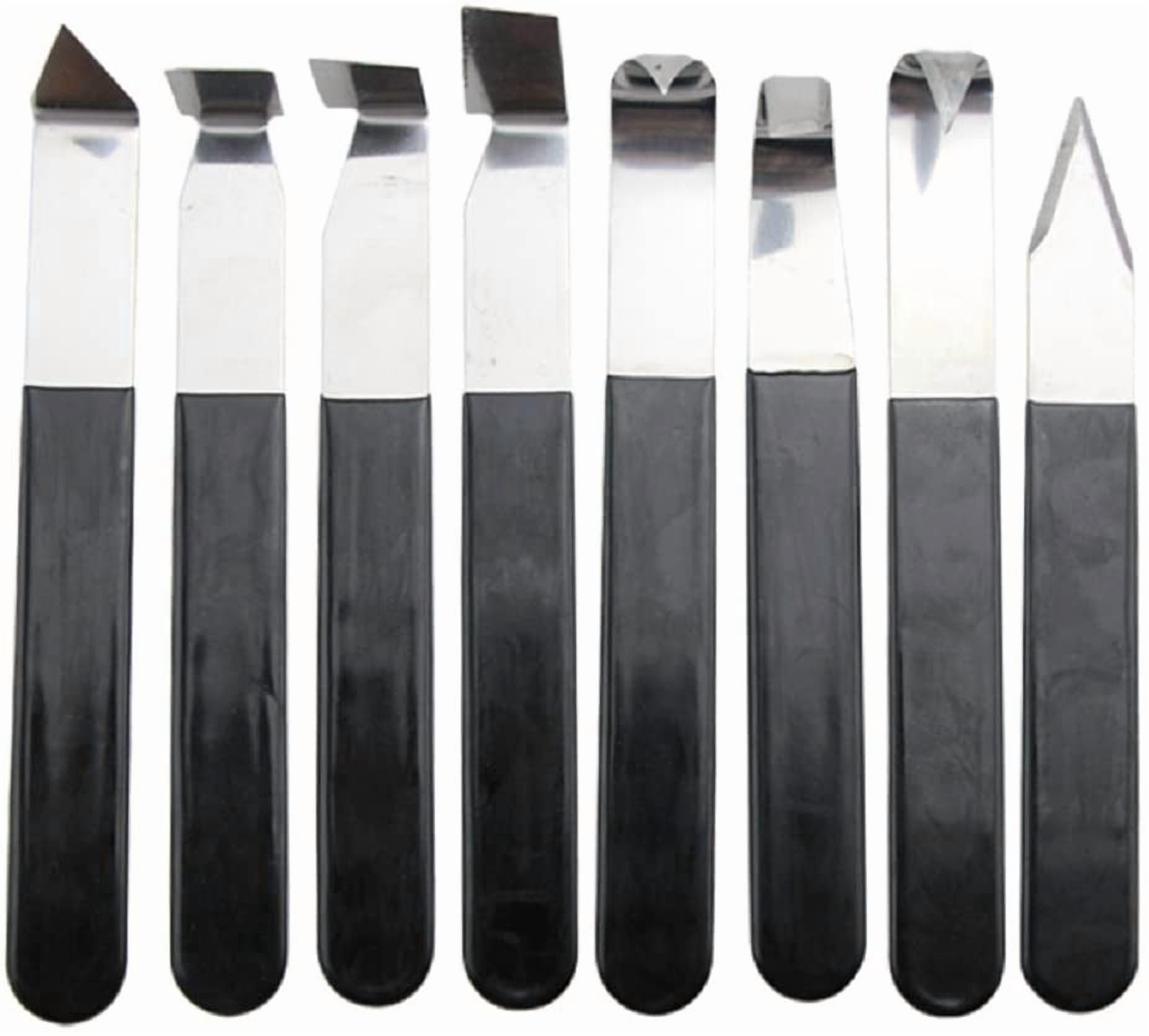 ABCISI 8 Pack Metal Clay Carving Knife, Pottery Tools, Clay Hand Tools, Craft Trim Artist, Ceramic Tools Set Engraving, Shaping, Clay Sculpture, Styling