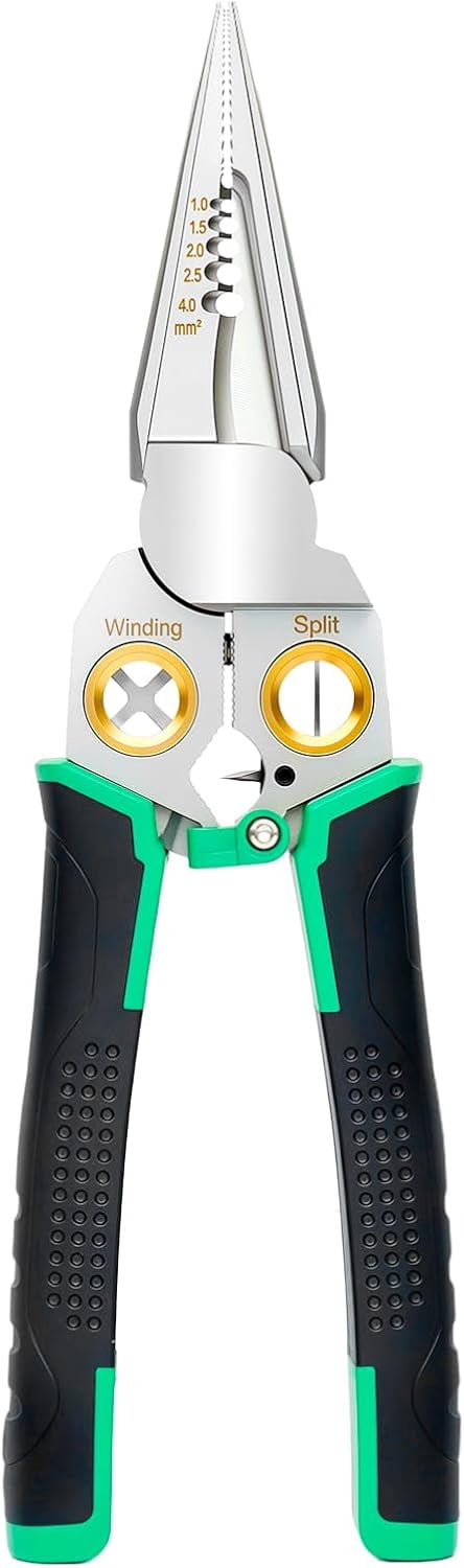 ABCISI 8-in-1 Wire Stripper, Multifunctional Wire Stripper Crimper Cable Cutter Pliers, Professional Wire Cutters Electrical Wire Crimper, Wiring Tools, Electrician, HVAC, Car Repair Tool