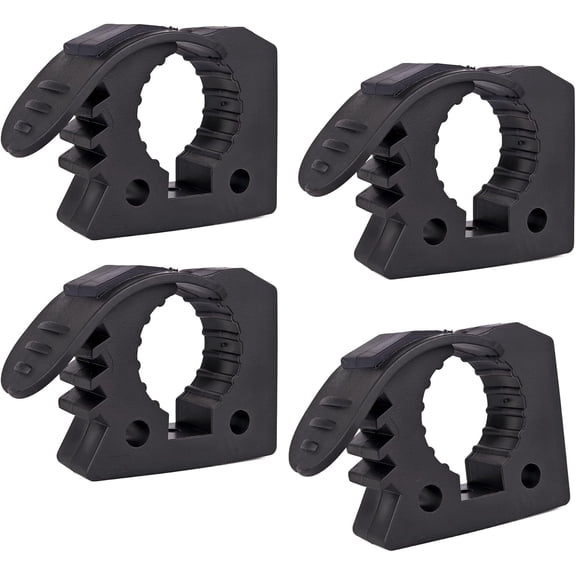 ABCISI Shovel Holder Clamp Kit, Truck Bed Molle Panel Mount, Shovel Mount for Roof Rack, Quick Release Clamps Off Road UTV Utility Trailer Accessories Fits 1-1/7" to 1-3/7" Diameter Tools (4 Pack)