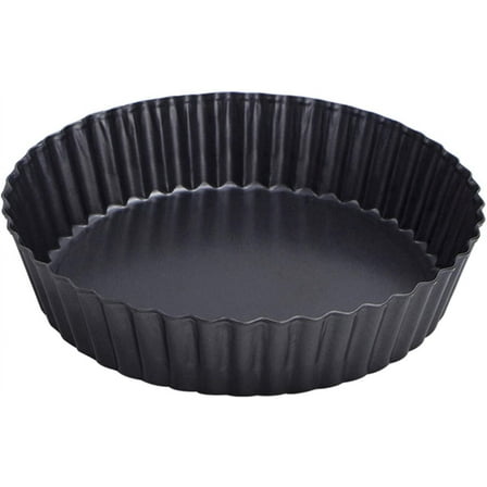 ABCISI 9.5 Inch Round Tart Pan, Heavy Duty Carbon Steel Quiche Pan, Removable Bottom Nonstick Deep Baking Dish Pie Plate Pie Mold for Kitchen