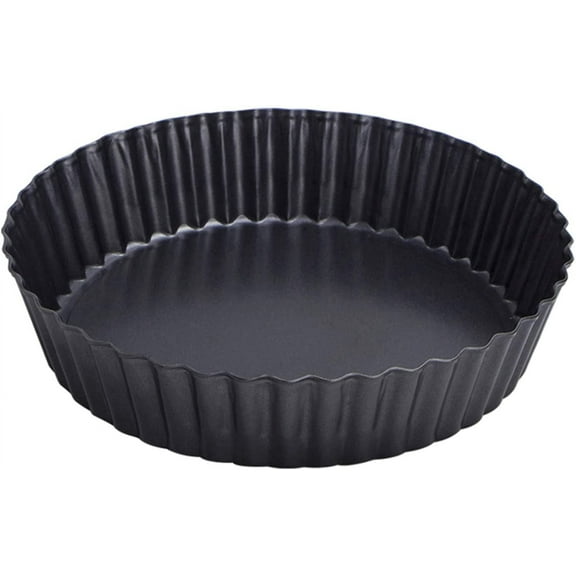 ABCISI 9.5 Inch Round Tart Pan, Heavy Duty Carbon Steel Quiche Pan, Removable Bottom Nonstick Deep Baking Dish Pie Plate Pie Mold for Kitchen