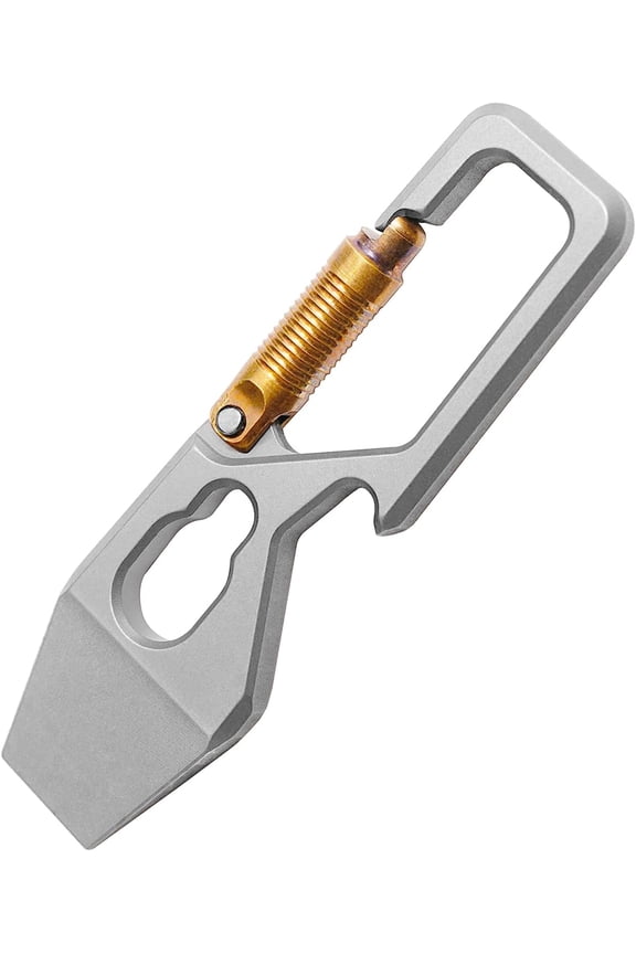 A236 Mini Pry Bar Bottle Opener, TC4 Titanium EDC Outdoor Tools, Keychain Carry Small Prybar Crowbar Hex Wrench, Ruler, Multifunction Camping Gear