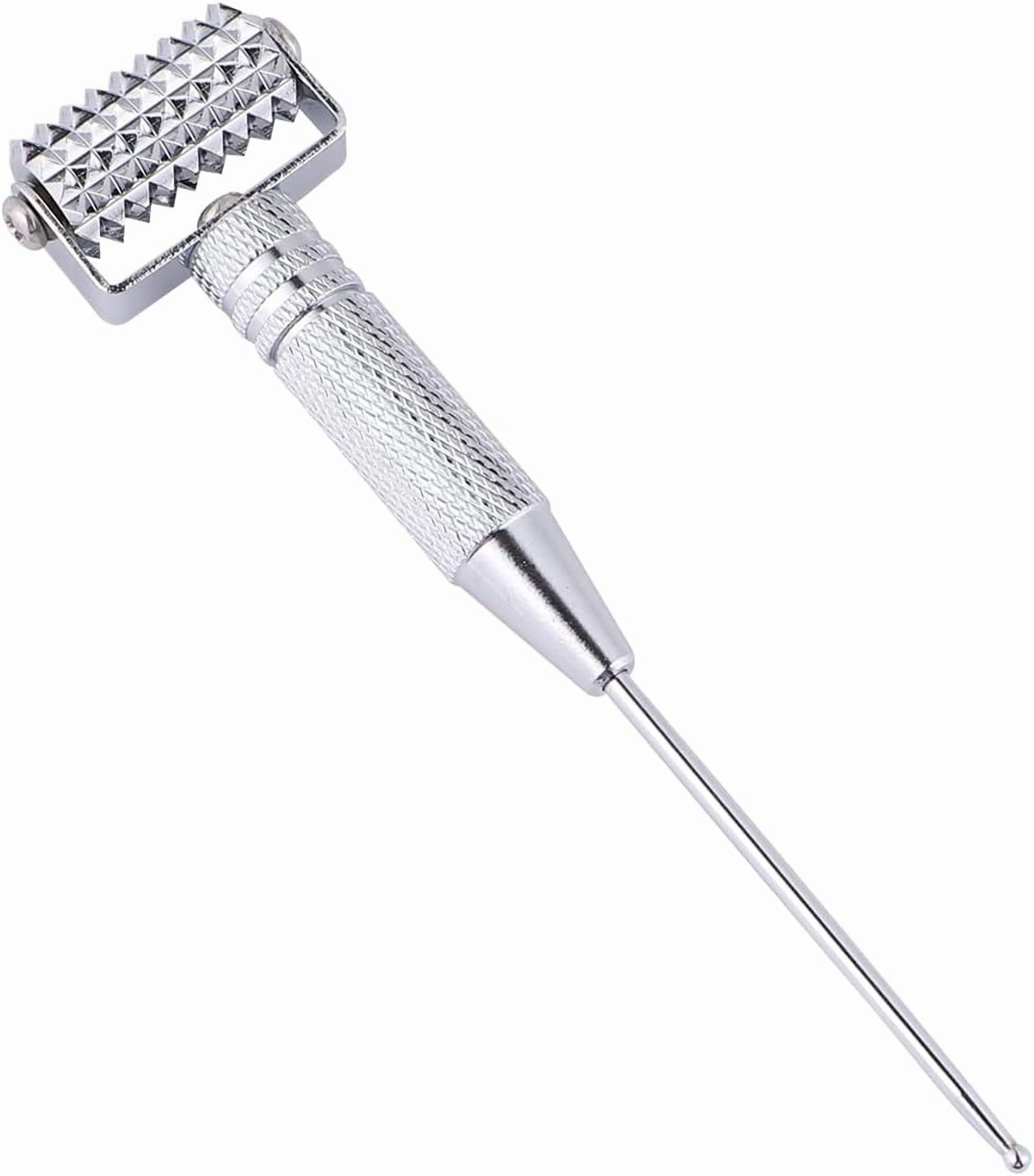 ABCISI Acupuncture Pen Ear Massage Tool, Face Roller Adjustable Deep Tissue Massage Tool for Face Ear Self-Massage, Flexible Multi-Functional Acupuncture Roller for Clinic and Household