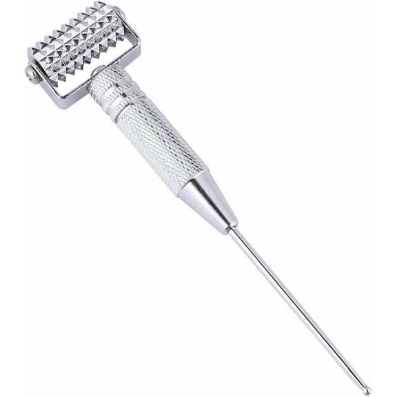 ABCISI Acupuncture Pen Ear Massage Tool, Face Roller Adjustable Deep Tissue Massage Tool for Face Ear Self-Massage, Flexible Multi-Functional Acupuncture Roller for Clinic and Household