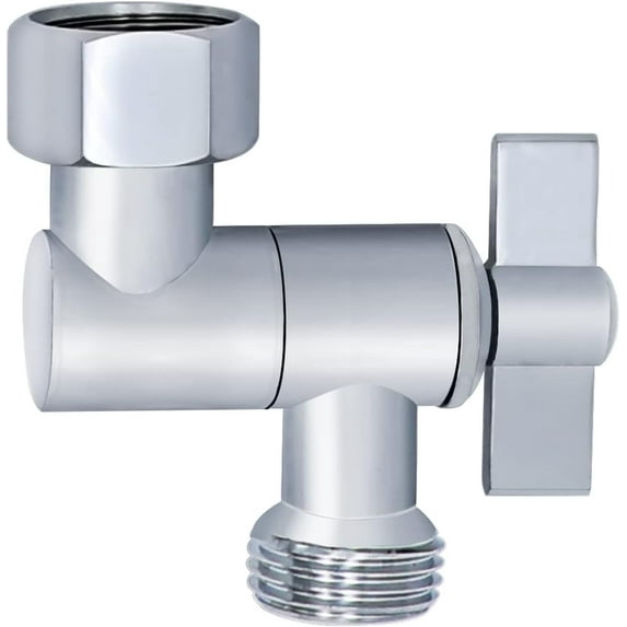 ABCISI All Metal Angle Adapter, Adjustable Shower Head Extension, Solid Brass Elbow, Adjust Angle, Universal Connection (Chrome)