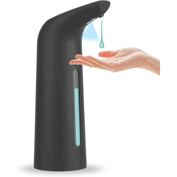 ABCISI Automatic Soap Dispenser Touchless, Battery Operated Electric, 14oz/400ml Liquid Hand Soap Dispenser with Motion Sensor, Suitable for Kitchen Bathroom Hotel, IPX6 Waterproof(Black)…