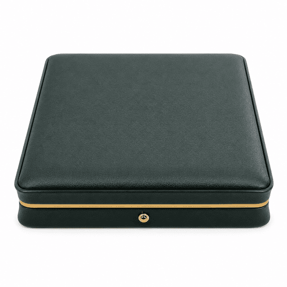 ABCISI Big PU Leather Wedding Jewelry Sets Box, Blackish Green Necklace Earring Ring Display Case Bracelet Storage Holder, Large Jewelry Box Storage Organizer (7.48" x 7.48" x 1.57")