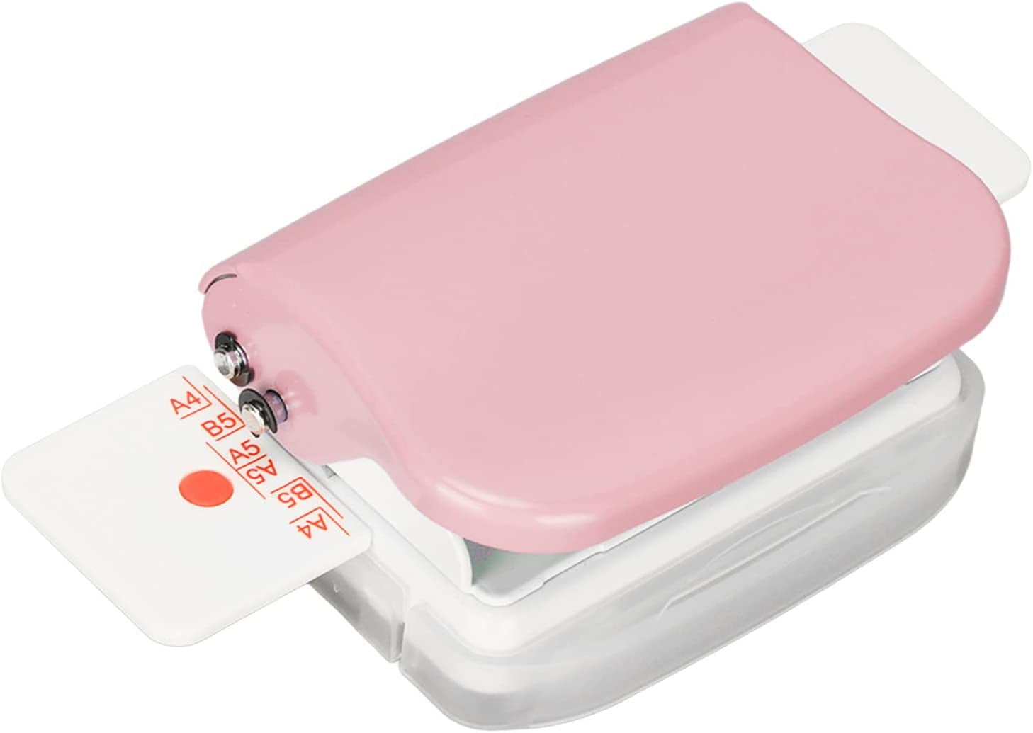 ABCISI Binding Machines, Mini Manual Multipurpose 6 Holes Cinch Book Binding Machine, Coil Binding Machine for Home Office(Pink)