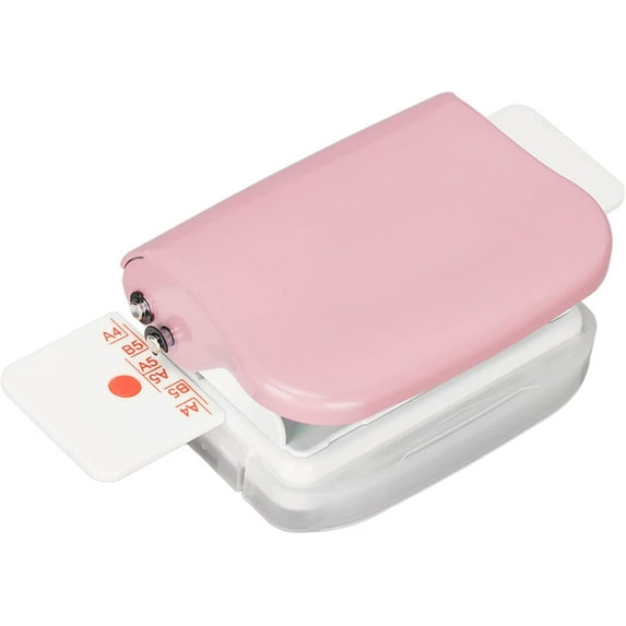 ABCISI Binding Machines, Mini Manual Multipurpose 6 Holes Cinch Book Binding Machine, Coil Binding Machine for Home Office(Pink)