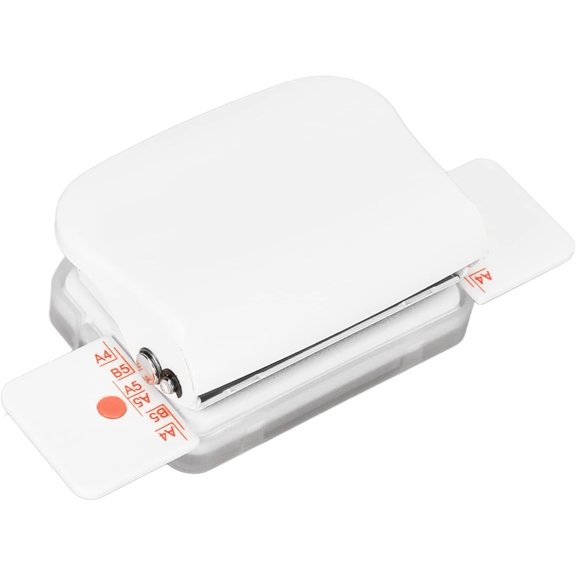 ABCISI Binding Machines, Mini Manual Multipurpose 6 Holes Cinch Book Binding Machine, Coil Binding Machine for Home Office(White)