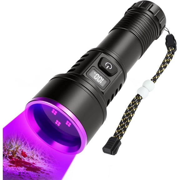 ABCISI Blood Tracking Light for Hunting Deer, Rechargeable Hunting Flashlights with LCD Display, Blood Finder Light with Special Filter, Blood Trail Tracking Flashlight, Gifts for Hunter