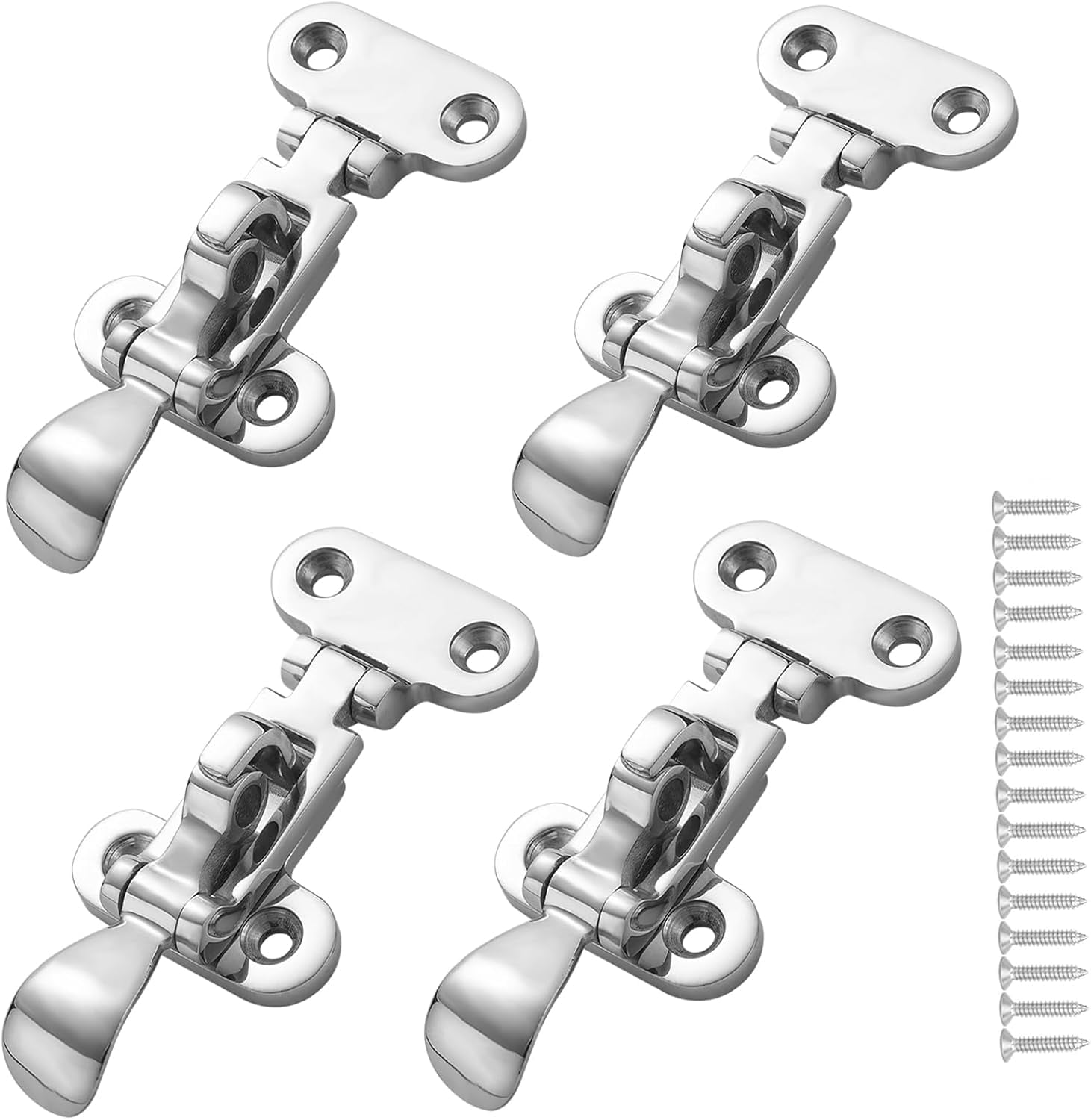 ABCISI Boat Anti-Rattle Latches Marine 316 Stainless Steel, Lockable ...